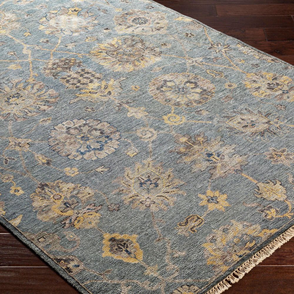 Surya Theodora 2&#39; x 3&#39; Aqua, Charcoal, Wheat and Oatmeal Area Rug, , large