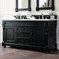 James Martin Vanities Brookfield 60" Double Bathroom Vanity in Antique Black with 3 cm Ethereal Noctis Quartz Top and Rectangle Sink, , large