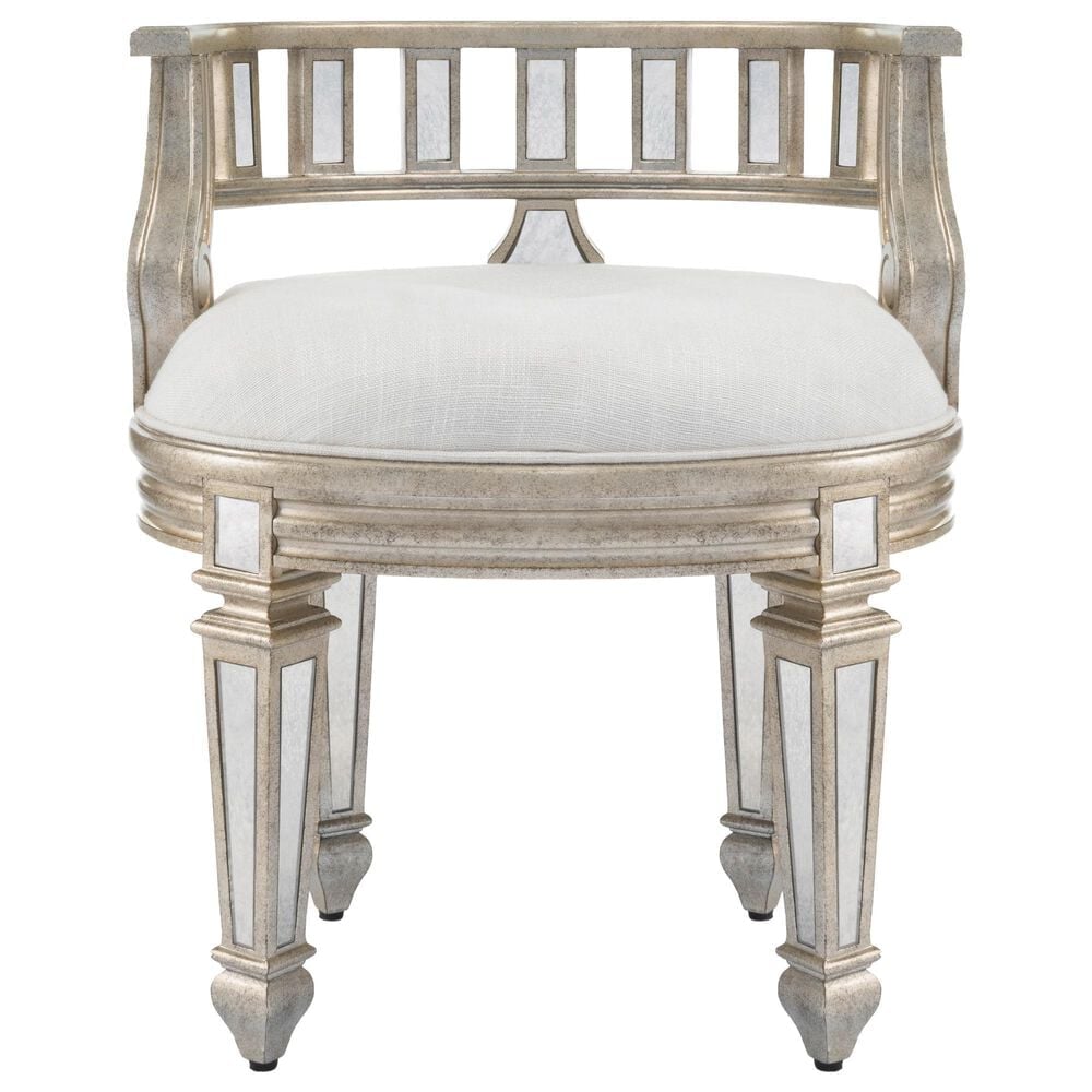 Butler Rebecca Vanity Stool in Silver, , large