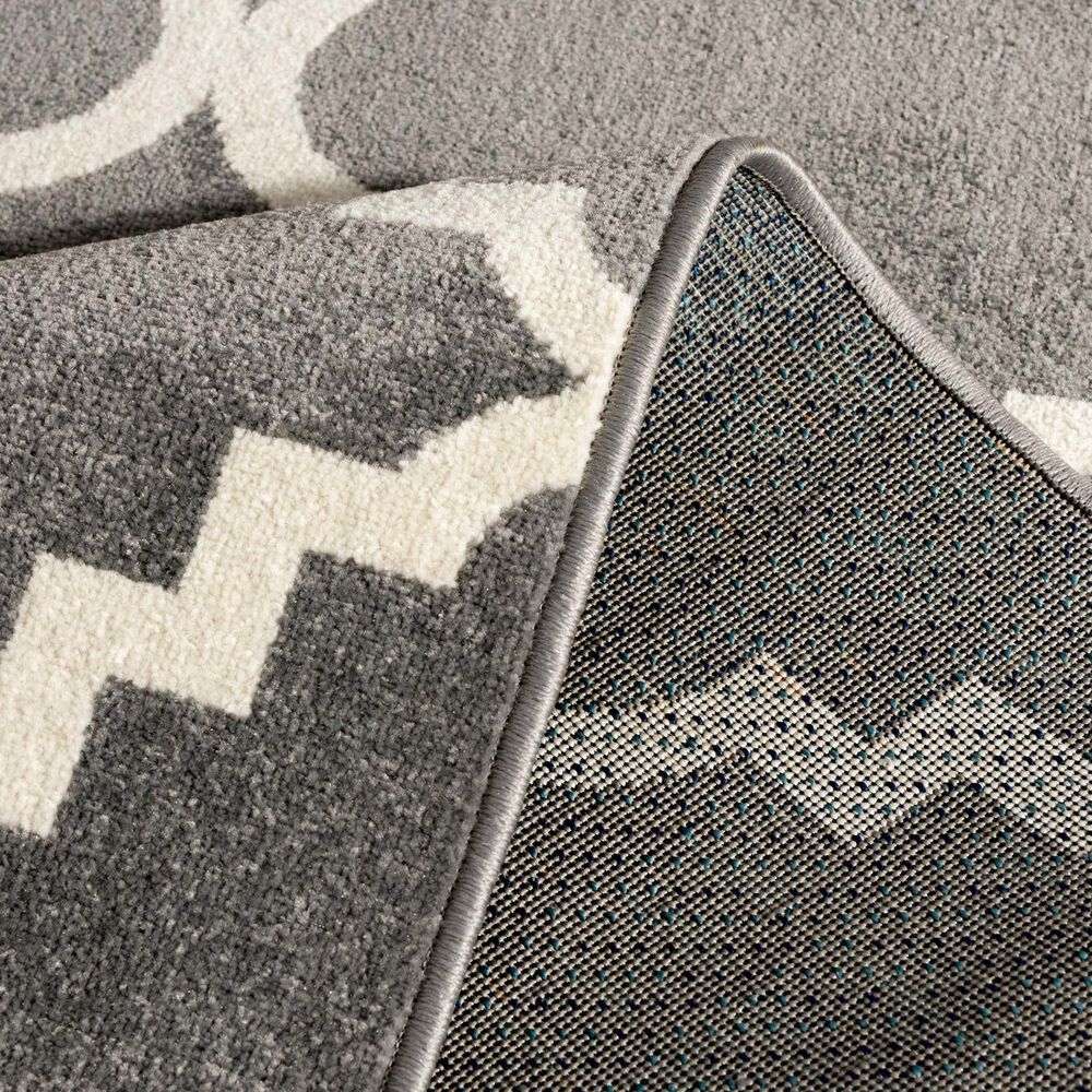 Central Oriental Terrace Tropic Taza 9&#39;10&quot; x 12&#39;10&quot; Stone and Snow Area Rug, , large