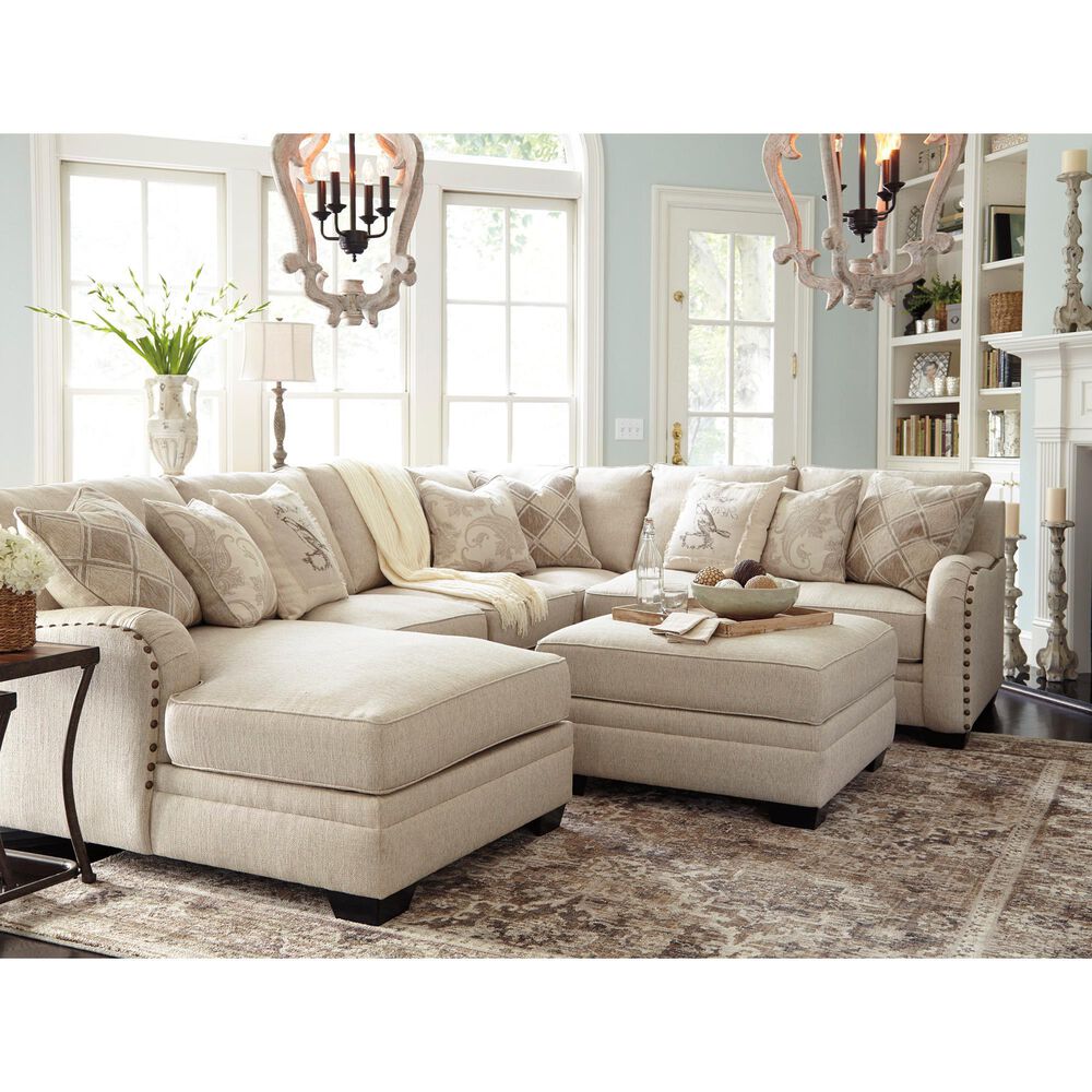 Ashley Luxora Storage Ottoman in Bisque, , large
