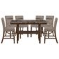 Modern Market 7-Piece Rectangular Dining Set in Black and Dark Brown, , large