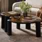 Four Hands Rover Nesting Table in Amber Cast Glass and Black Antique, , large