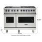 Viking Range 48" Dual Fuel Range in White, , large