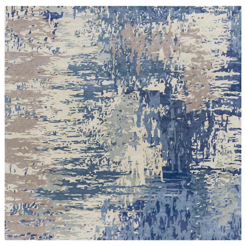 Surya Banshee 10" Square Blue, Ivory and Light Brown Area Rug, , large