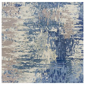 Surya Carpet, Inc. Banshee 10" Square Blue, Ivory and Light Brown Area Rug, , large