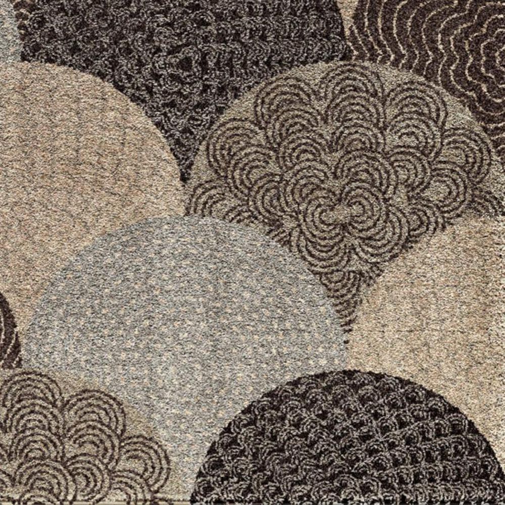 Orian Metropolitan Oystershell 1650 5'3" x 7'6" Seal Black Area Rug, , large