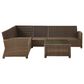 Crosley Furniture Bradenton 5-Piece Patio Sectional Set in Gray and Brown, , large