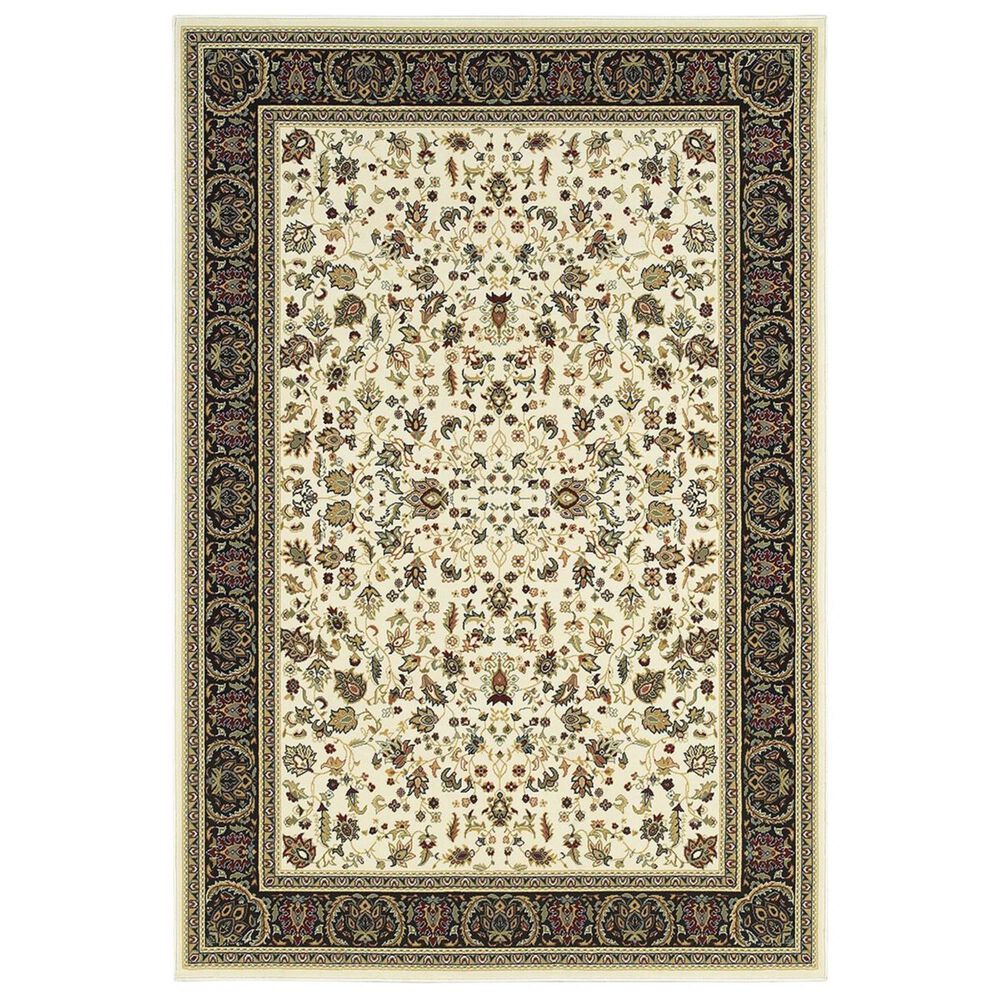 Oriental Weavers Kashan 108X1 6"7" x 9"6" Ivory Area Rug, , large