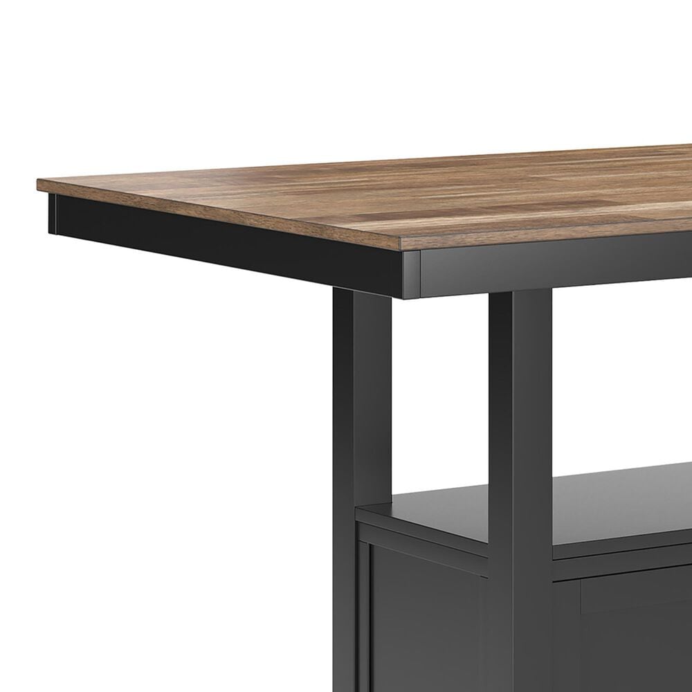 Ashley Wildenauer Counter Height Dining Table in Brown and Satin Black - Table Only, , large
