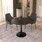 Leisuremod LeisureMod Bristol Mid-Century Modern Round Dining Table with a 31 Wood Top and Iron Pedestal Base with Gloss Finish for Kitchen and Dining Room, , large