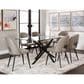 Sunset Furniture Lena Dining Table in Clear and Matte Black, , large