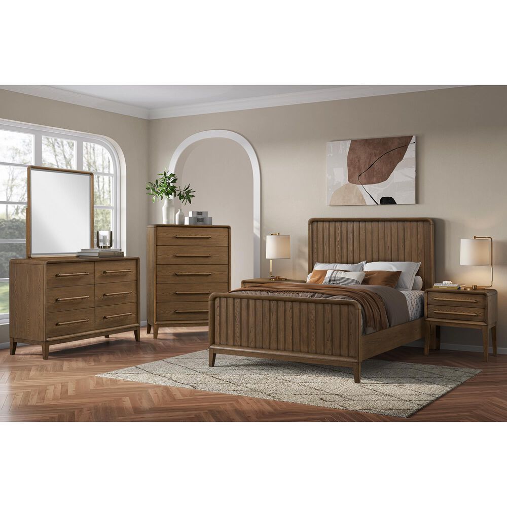 Sterling Timber Elure 4 Piece Full Panel Bedroom Set in Latte, , large