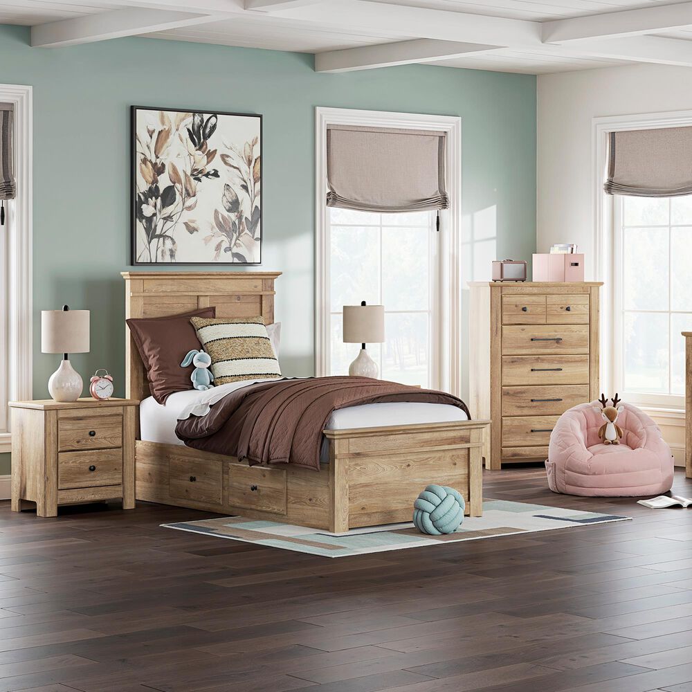 Ashley Makidern 2 Drawer Nightstand in Tan with USB Port, , large