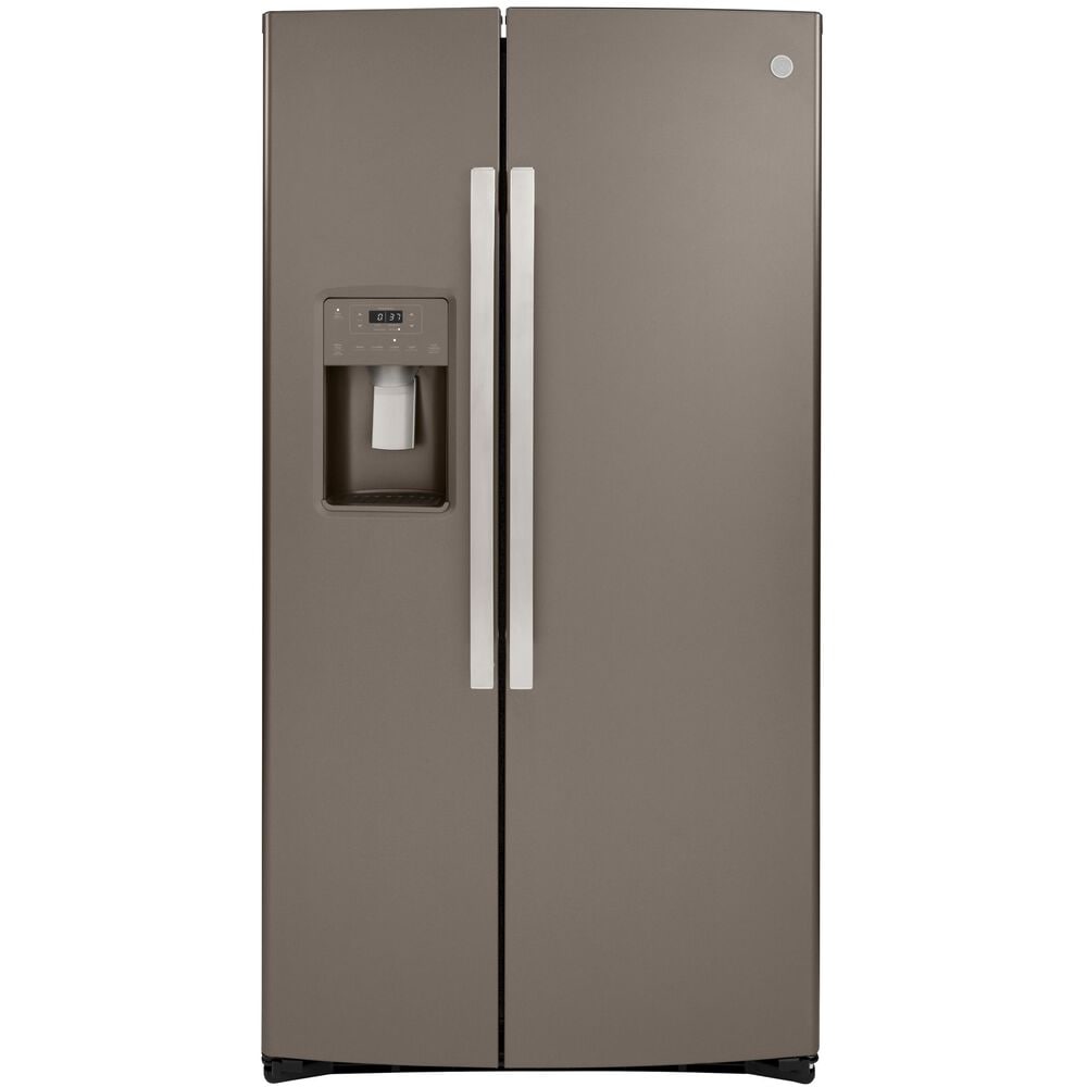 GE Appliances 21.8 Cu. Ft. Counter Depth Side by Side Refrigerator in Slate, , large