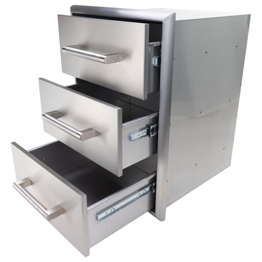 Coyote Outdoor 18&quot; Three Drawer Cabinet in Stainless Steel, , large