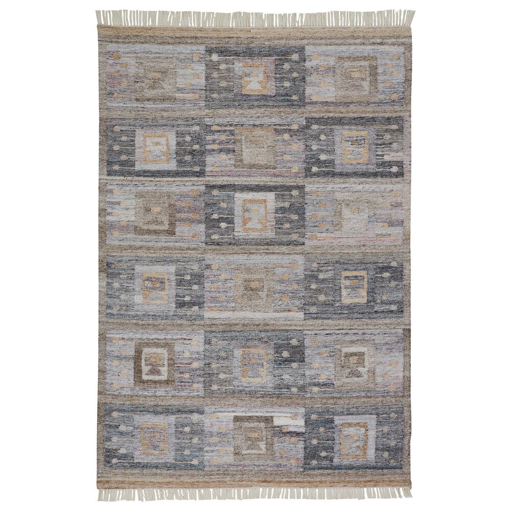 Feizy Beckett 5" x 8" Charcoal and Multicolor Area Performance Rug, , large