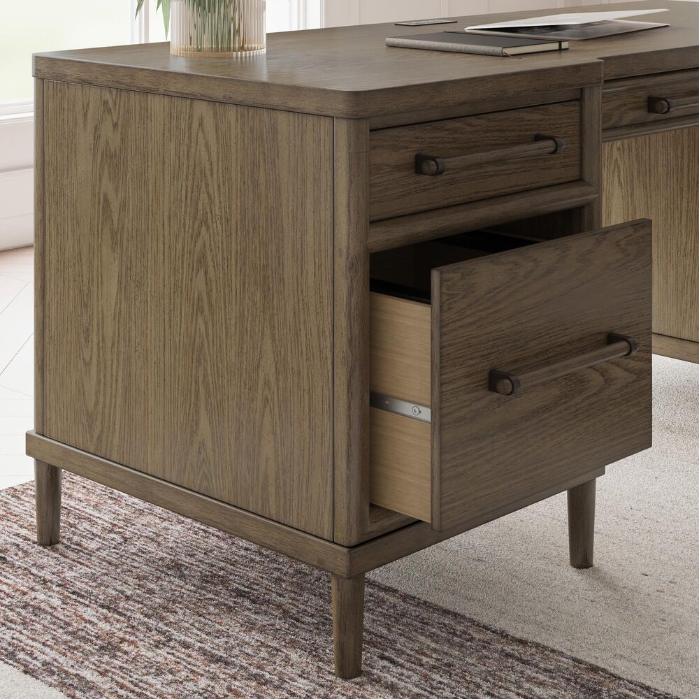 Ashley Roanhowe 68&quot; Writing Desk in Brown, , large