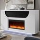 Global Furniture USA Aveena 76-Inch Fireplace in White, , large