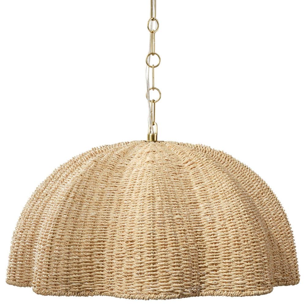 Jamie Young Norbury 1-Light Small Palm Leaf Pendant in Natural, , large