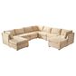 HOMLUX 9-Piece Mod L-Sectional with Chaise in Beige, , large