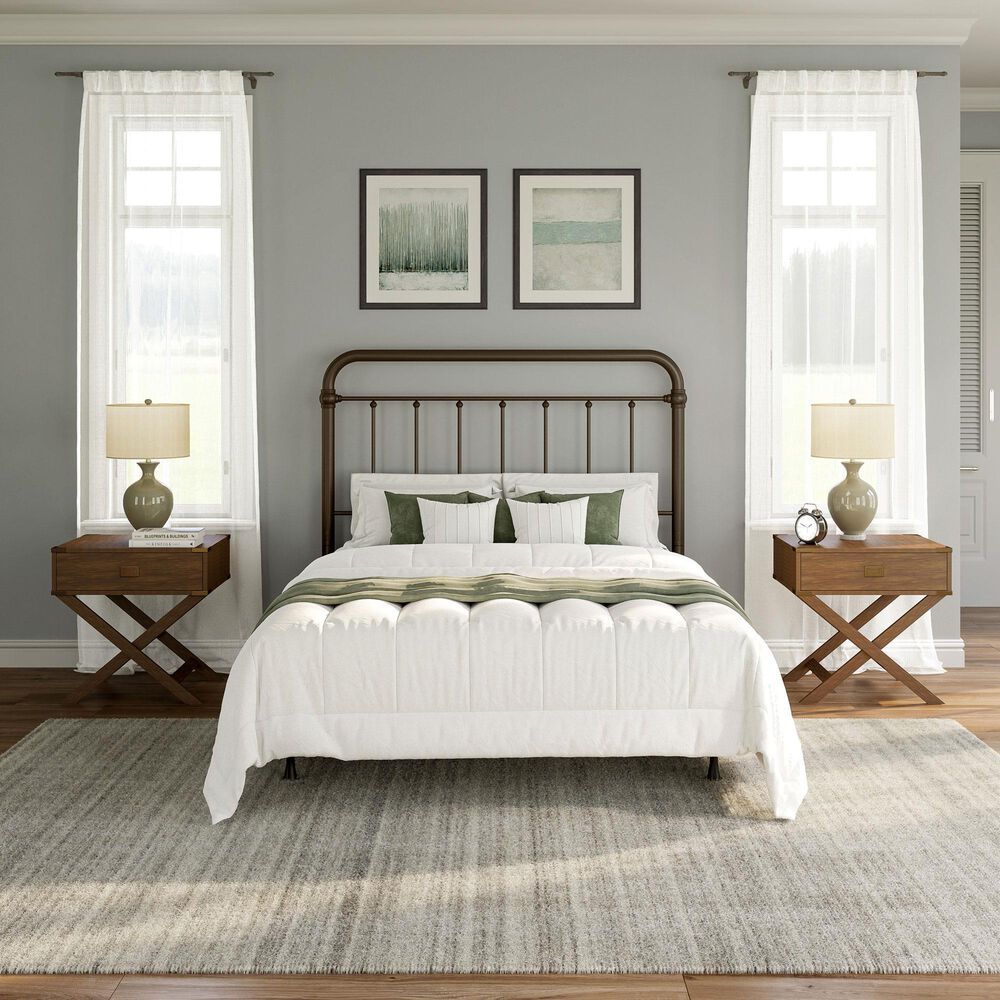 Richlands Furniture Kirkland Full/Queen Slat Metal Bed  in Dark Bronze, , large