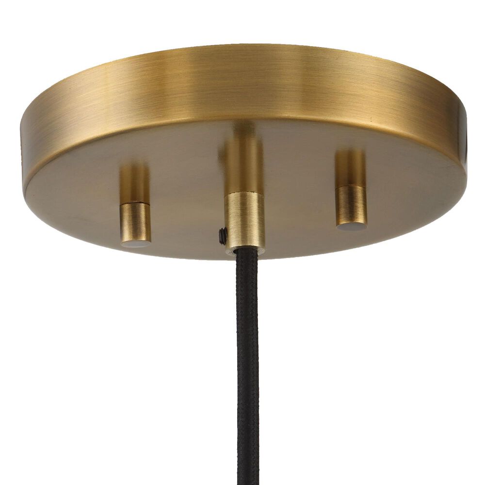 Uttermost Geodesic 1-Light Mini Pendant in Antique Brass and Black, , large