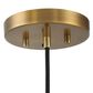 Uttermost Geodesic 1-Light Mini Pendant in Antique Brass and Black, , large