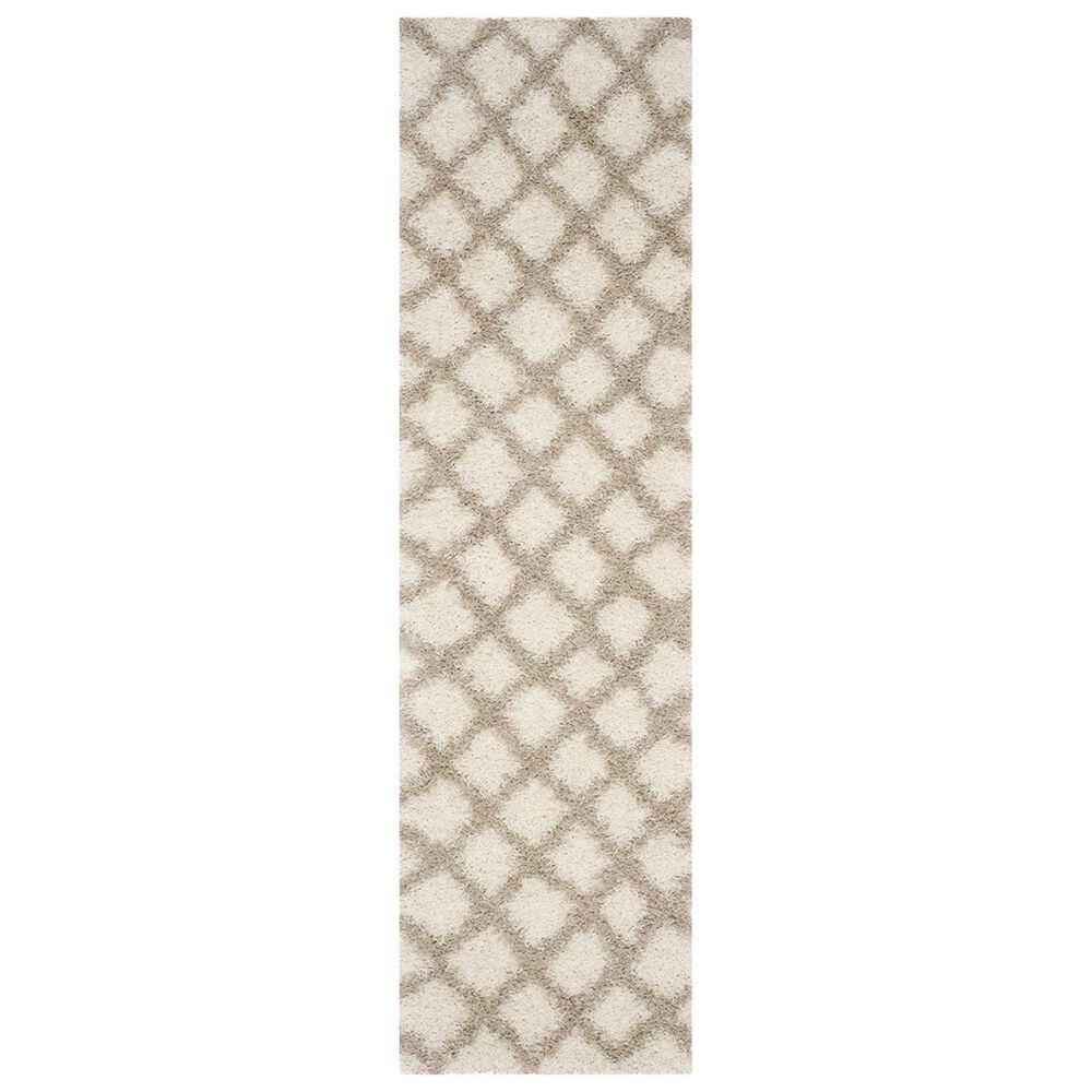 Safavieh Dallas Shag SGD258B-210 2&#39;3&quot; x 10&#39; Ivory/Beige Runner, , large