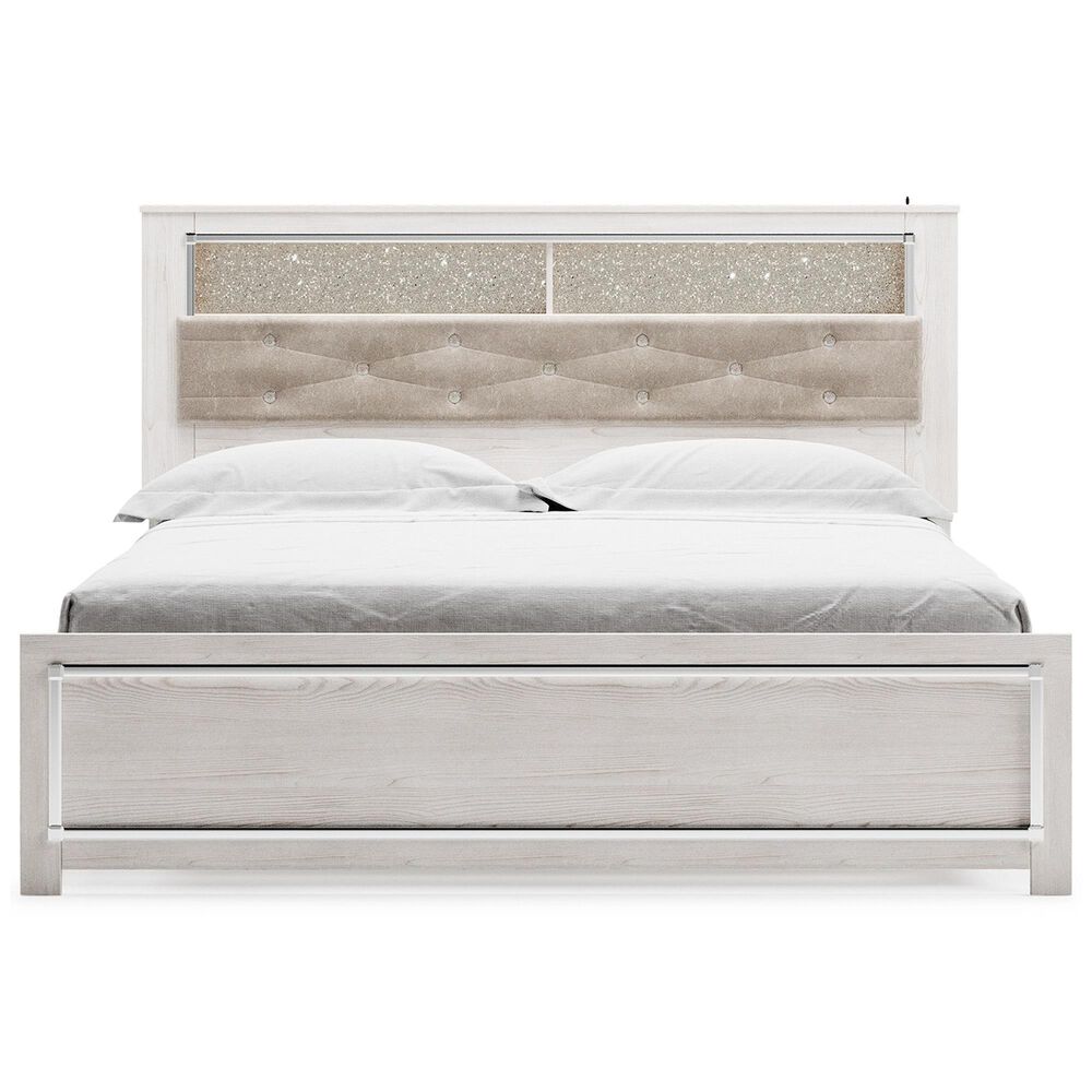Ashley Altyra King Panel Bookcase Bed  in White, , large