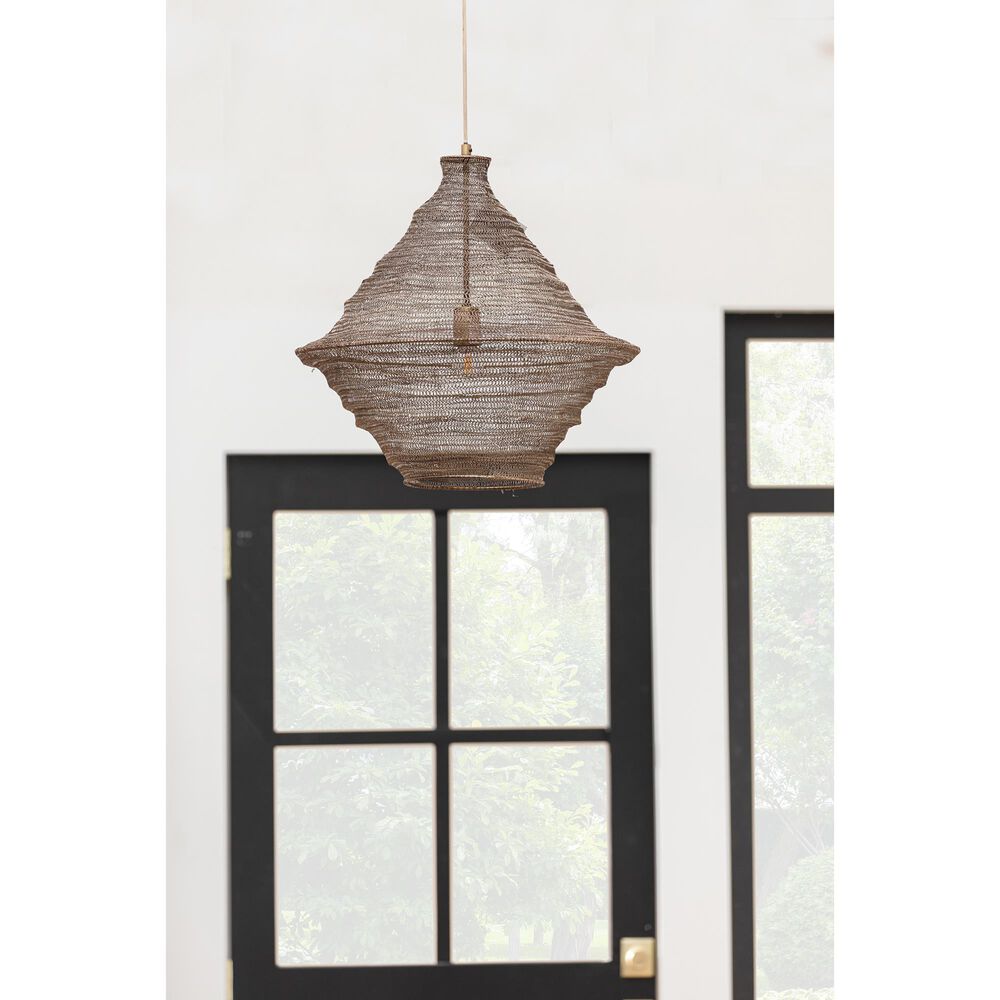 Uttermost Sigh 1-Light Pendant in Antique Brass, , large