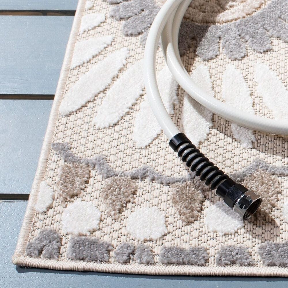 Safavieh Cabana CBN382F 5&#39;3&quot; x 7&#39;7&quot; Grey and Ivory Indoor/Outdoor Area Performance Rug, , large
