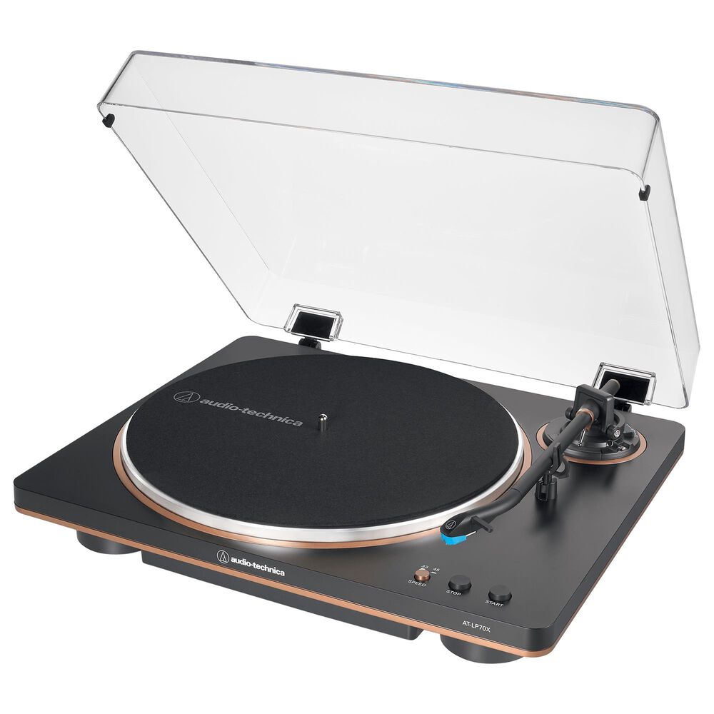 Audio-Technica Fully Automatic Belt-Drive Turntable in Black and Bronze, , large