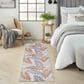 Nourison Aloha 2"3" x 8" Blue and Mocha Indoor/Outdoor Runner, , large