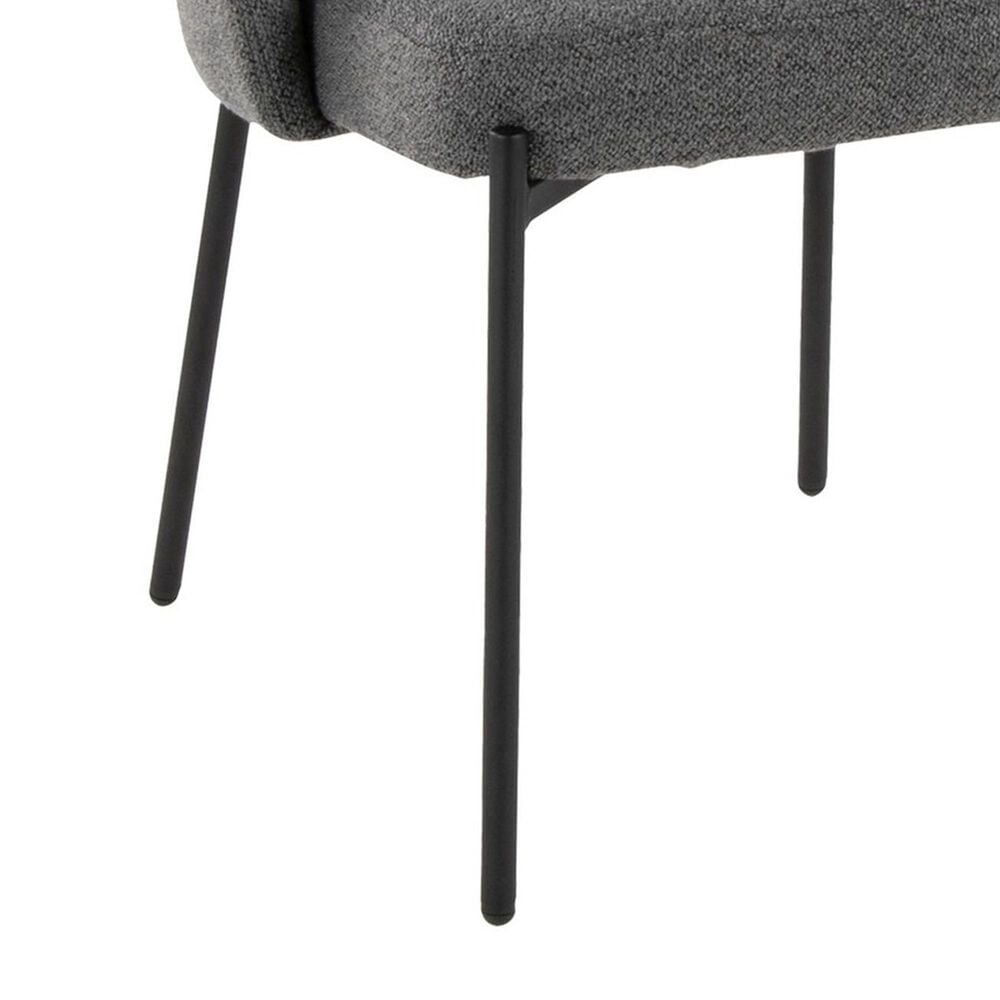 Lumisource York Side Chair with Dark Grey Upholstered in Black &#40;Set of 2&#41;, , large