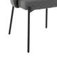 Lumisource York Side Chair with Dark Grey Upholstered in Black (Set of 2), , large