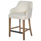 Valor Living Paloma 26" Counter Stool with Linen Upholstery in Medium Oak, , large
