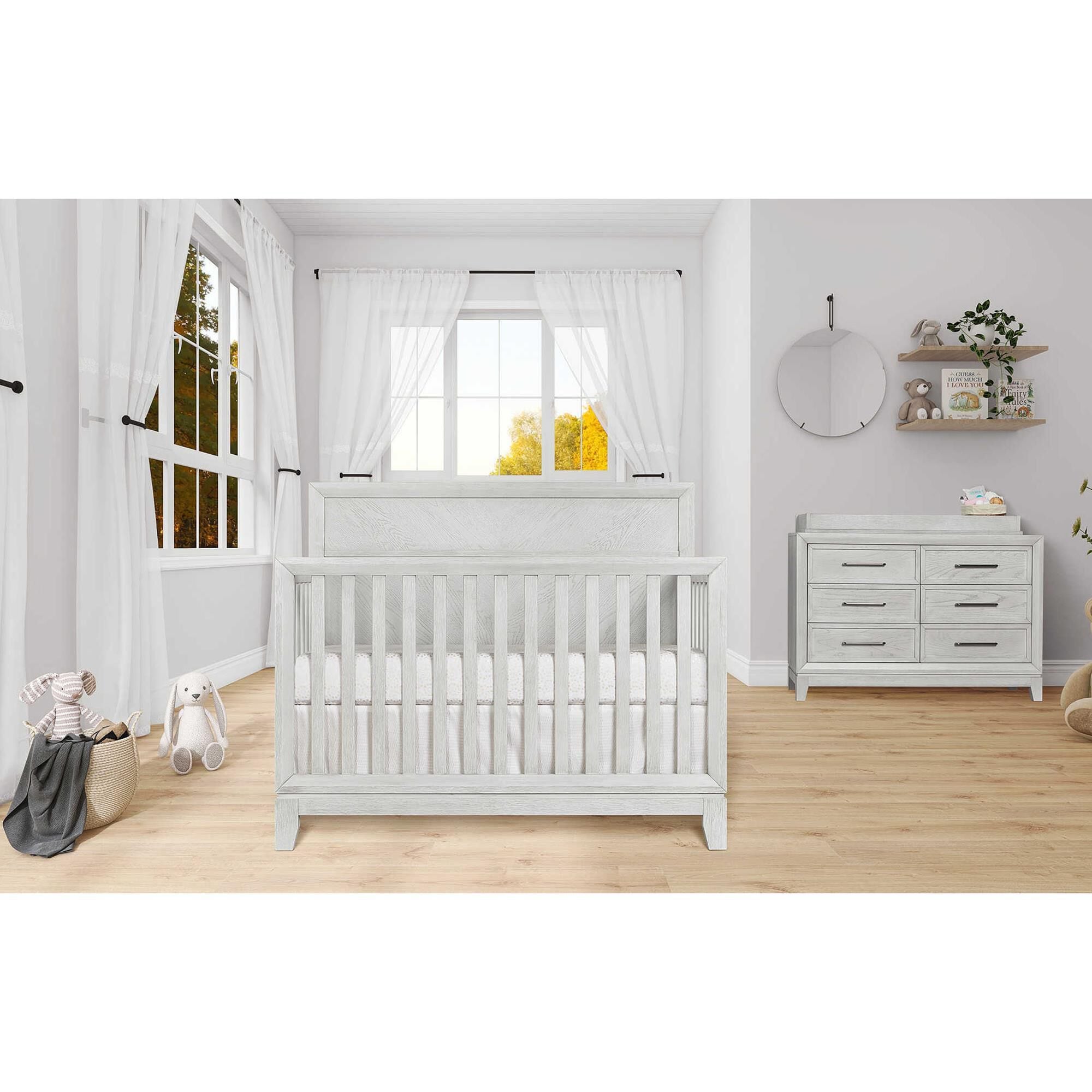 Evolur Lourdes 3 Piece Nursery Set in Grey Hound NFM