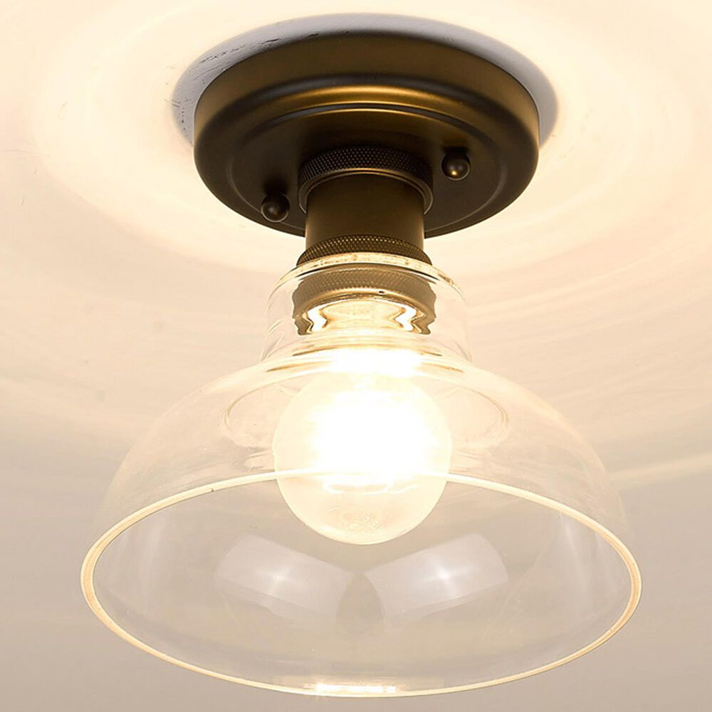 Golden Lighting Carver Flush Mount in Matte Black, , large