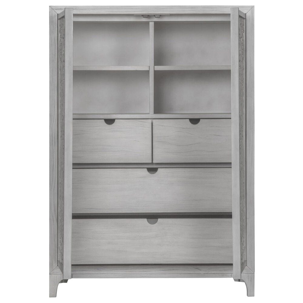Urban Home Boho Chic Wardrobe Chest in Washed White, , large