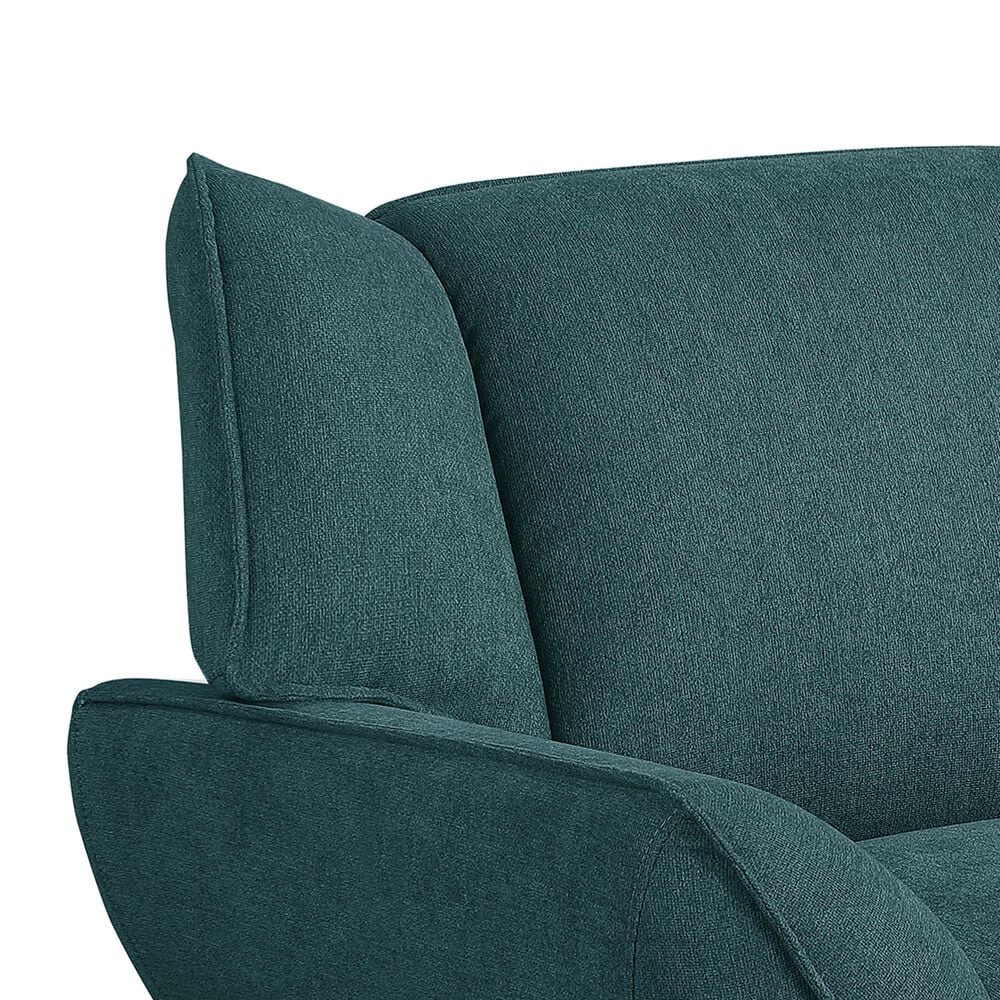 37B Acton Upholstered Flared Arm Chair in Teal Blue, , large