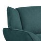 37B Acton Upholstered Flared Arm Chair in Teal Blue, , large