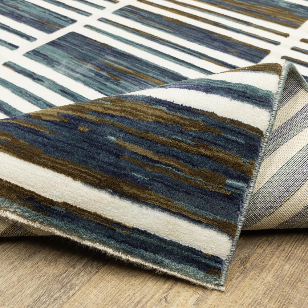 Oriental Weavers Reed RE05A 7&#39;10&quot; x 10&#39;10&quot; Ivory and Blue Area Rug, , large