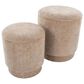 Lumisource Marla 2-Piece Upholstered Ottoman Set in Brown, , large