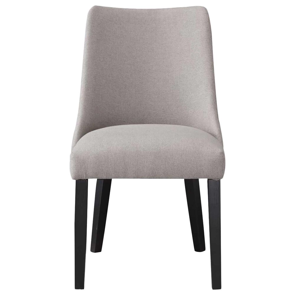 Steve Silver Xena Side Chair with Light Gray in Ebony, , large