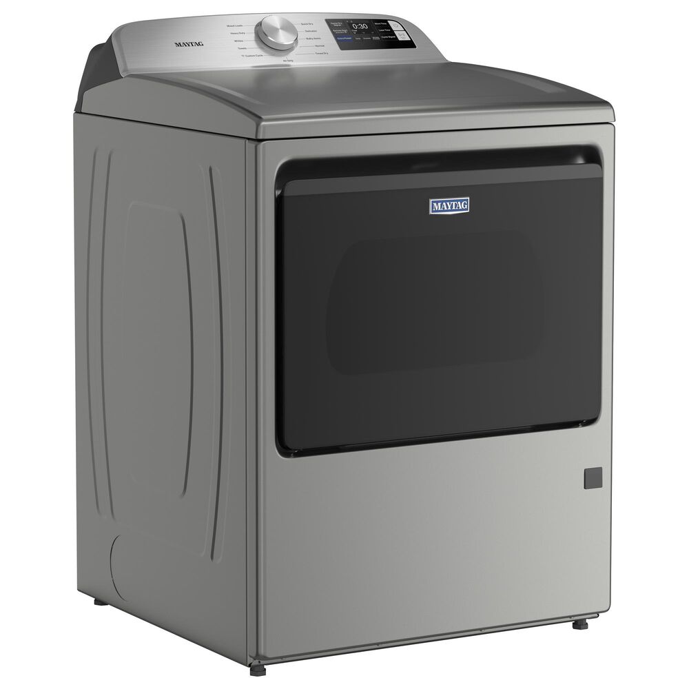 Maytag 5.3 Cu. Ft. Smart Top Load Washer and 7.4 Cu. Ft. Smart Gas Top Load Dryer Laundry Pair in Classic Silver, , large