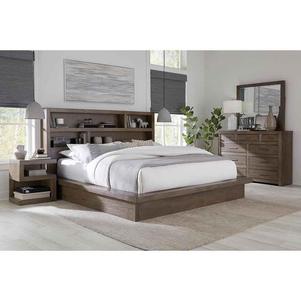 Riva Ridge Modern Loft S Nightstand in Greystone, , large