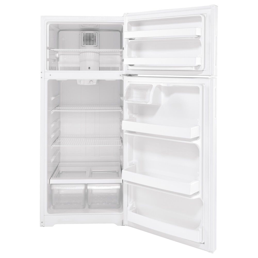 Hotpoint 17.5 Cu. Ft. Recessed Handle Top-Freezer Refrigerator in White, , large