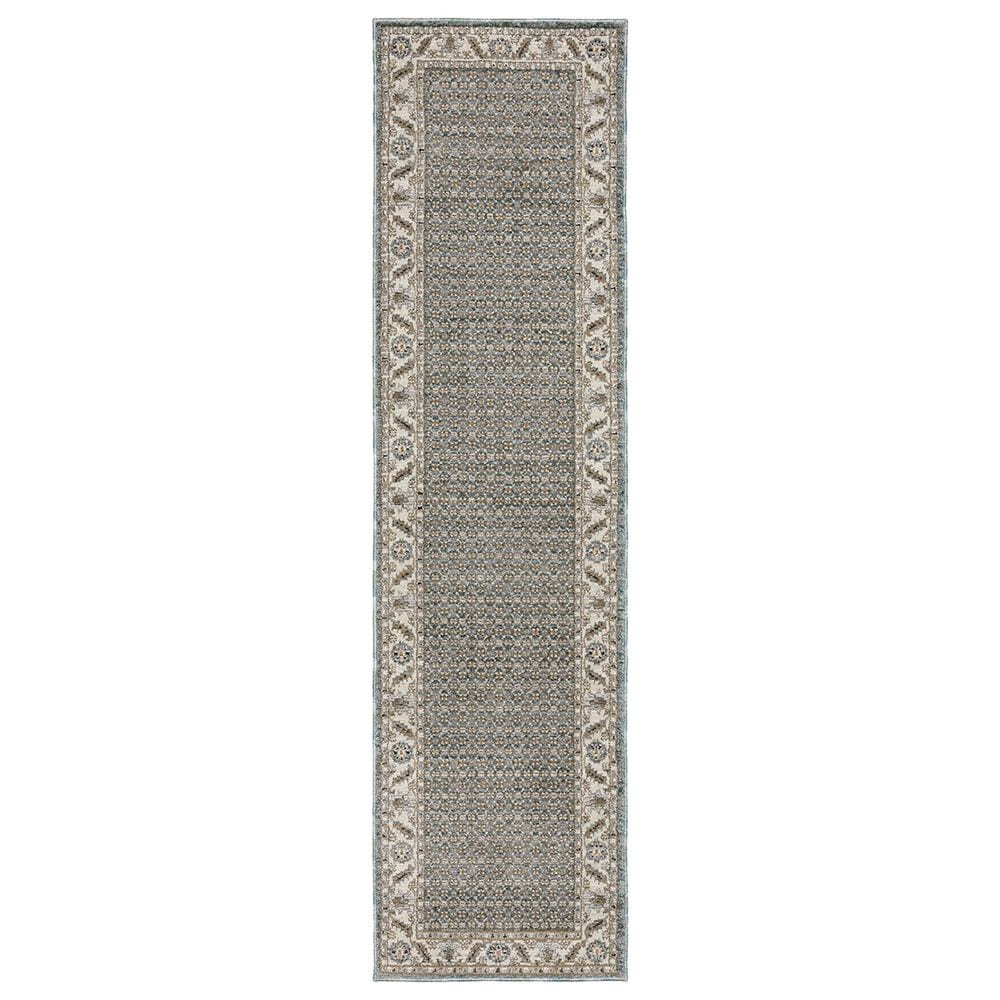 Oriental Weavers Andorra 2"6" x 12" Blue and Ivory Runner, , large