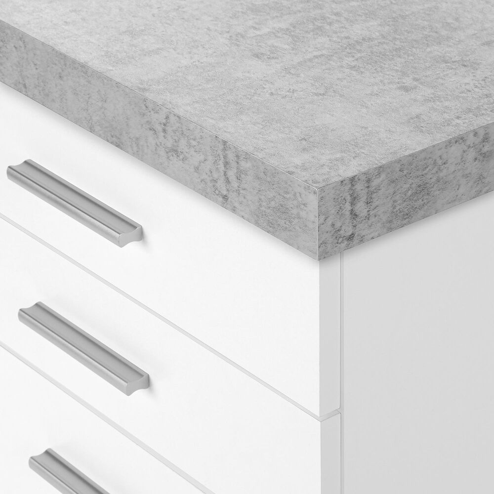 Monarch Specialties 3-Drawer Filling Cabinet in White, Grey and Black, , large
